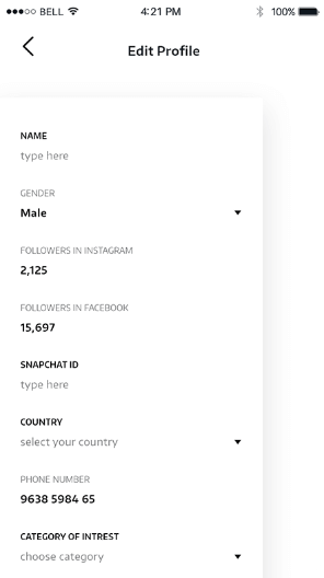 Influencer Marketing App