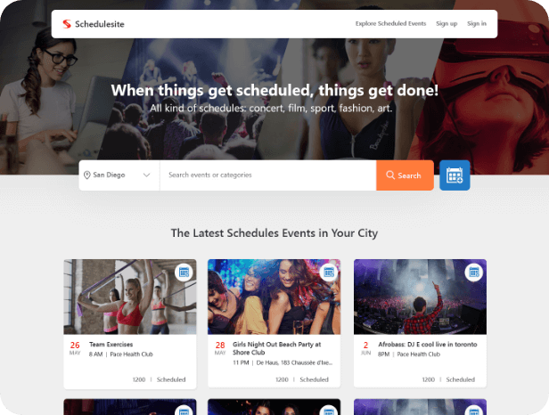 Event Management Screen