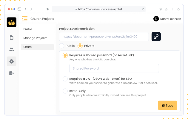 Export Chatbot Link